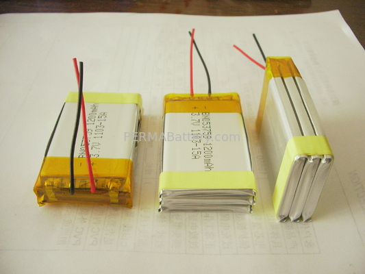 China Rechargeable Li-Polymer 503759 3.7V 3600mAh battery pack with PCB and Leading Wires supplier