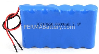 China Best battery pack Li-ion 18650 7.4V 6600mAh with PCB and Flying Leads supplier
