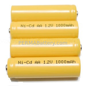 China Rechargeable Ni-CD AA 1.2V 1000mAh Battery with Neutral PVC Sleeve supplier